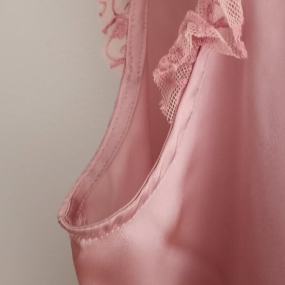 'LAPIS' Dusky Pink Cap Sleeve Lace Blouse Size XL NWT - Picture 9 of 15